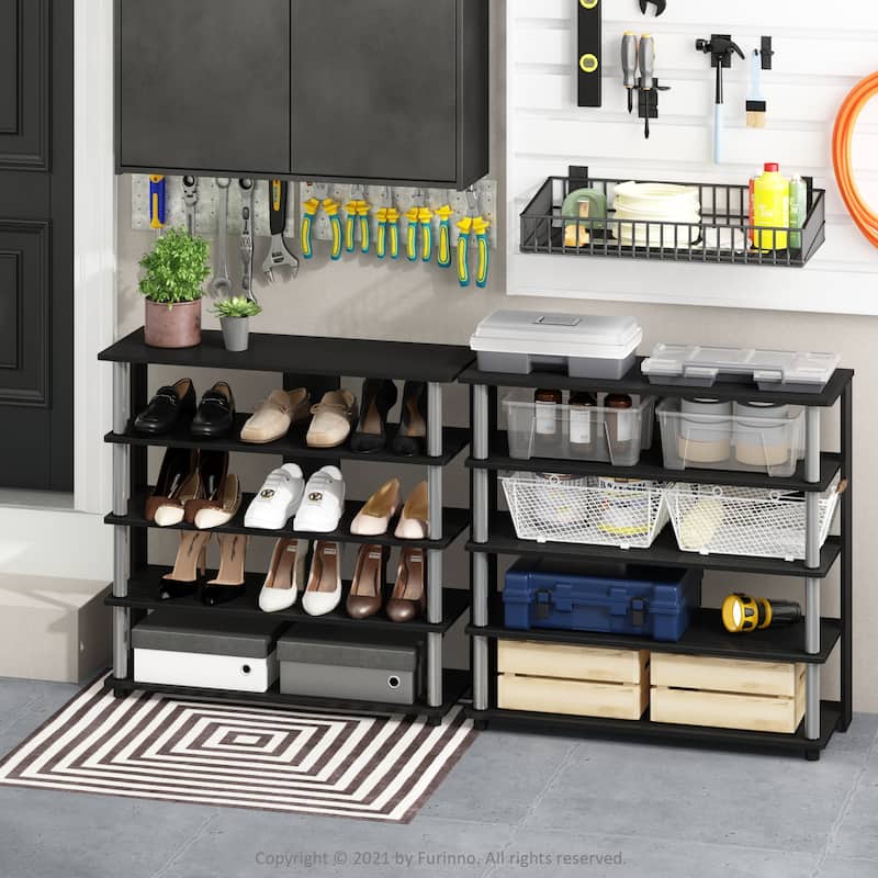 Furinno Turn-N-Tube 5 Tier Wide Shoe Rack