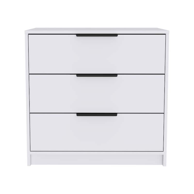 FM Furniture Washington 3 Drawer Dresser with Metal Handles