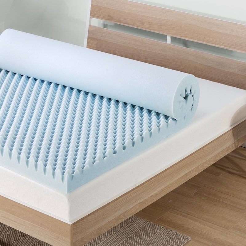 4 Inch Gel Egg Crate Memory Foam Bed Topper - Crown Comfort