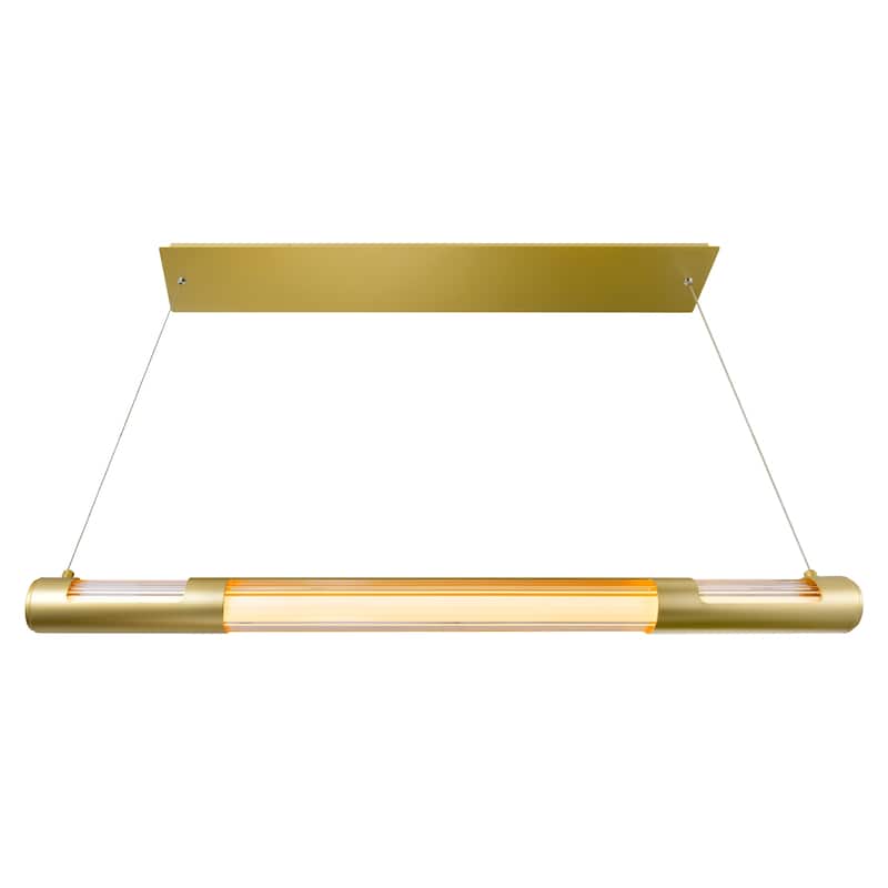 Neva 36 in LED Integrated Satin Gold Mini Pendant - Satin Gold