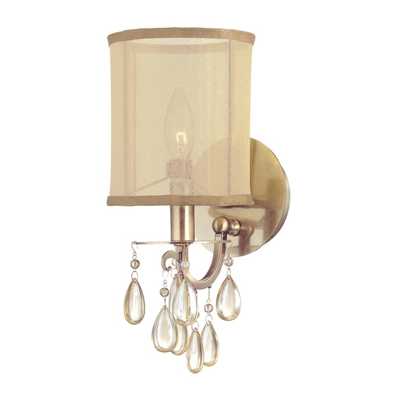 Hampton 1 Light Brass Sconce - 5.5'' W x 13'' H x 7.5'' D - 5.5'' W x 13'' H x 7.5'' D