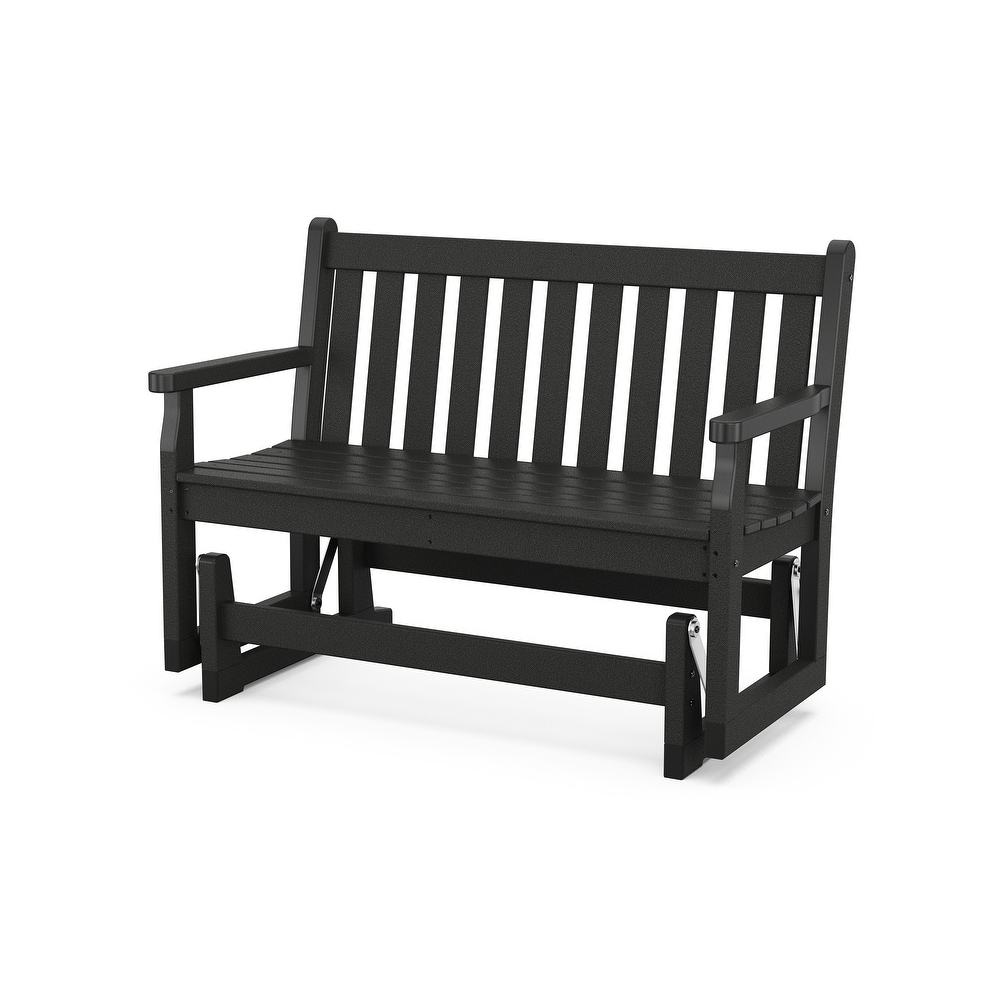 Small black outdoor 2025 bench