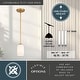 preview thumbnail 4 of 9, Shelby Gold Brass Transitional Mini Pendant Ceiling Light White Glass - 5.25-in W x 6.75-in H x 5.25-in D
