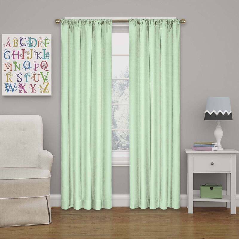 Eclipse Kendall Blackout Window Curtain Panel - 54 Inches - Surf