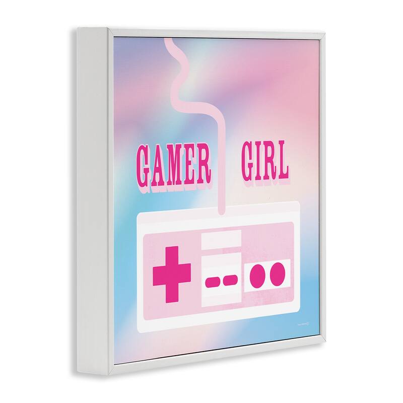 Stupell Pastel Gamer Girl Controller Framed Giclee Art Design By Yass Naffas Designs