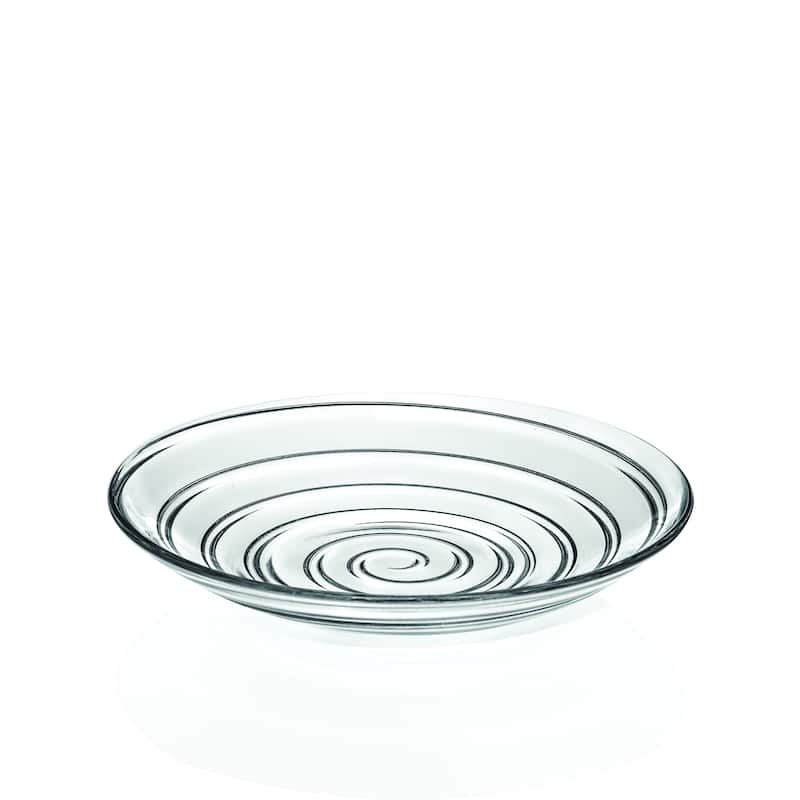 Majestic Gifts Inc. Glass Soup Bowl /Dessert Plate -Set/4-8.2"Diameter