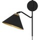 preview thumbnail 5 of 12, Alscott 1-Light Matte Black Wall Sconce