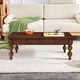 preview thumbnail 22 of 55, Rectangular 47" Wooden Coffee Table with Storage Drawer, Vintage Cocktail Table with Solid Wood Legs for Living Room Elegance Walnut