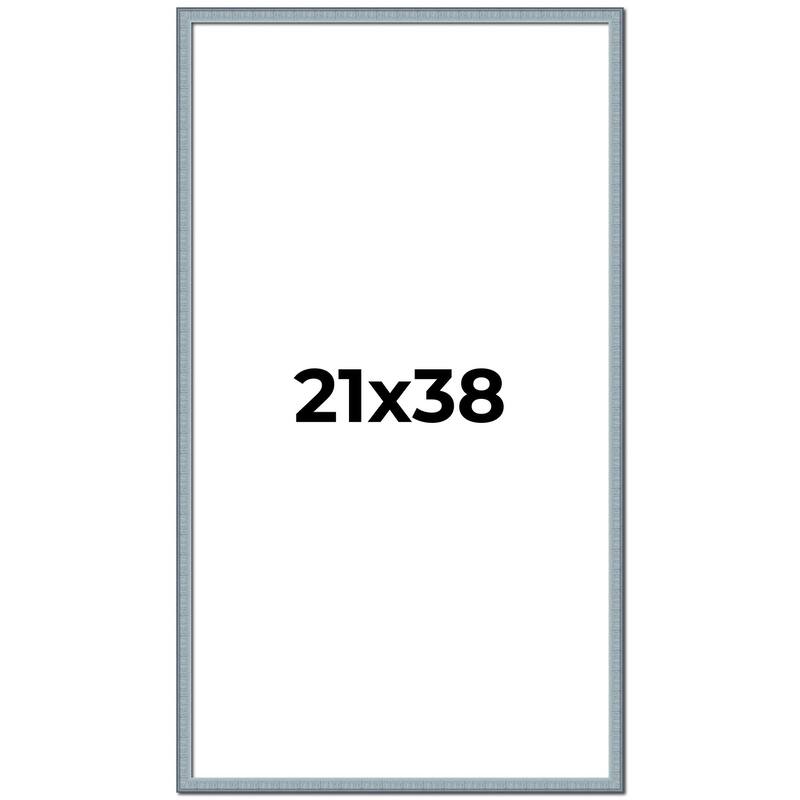 21x38 Frame Rustic Sky Blue Solid Wood Picture Frame | 0.75 Inch