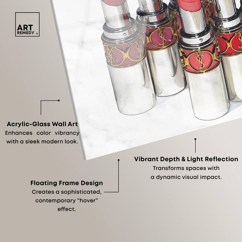 Doll Memories - Lipsticks 22 Acrylic by Art Remedy, Ready to Hang