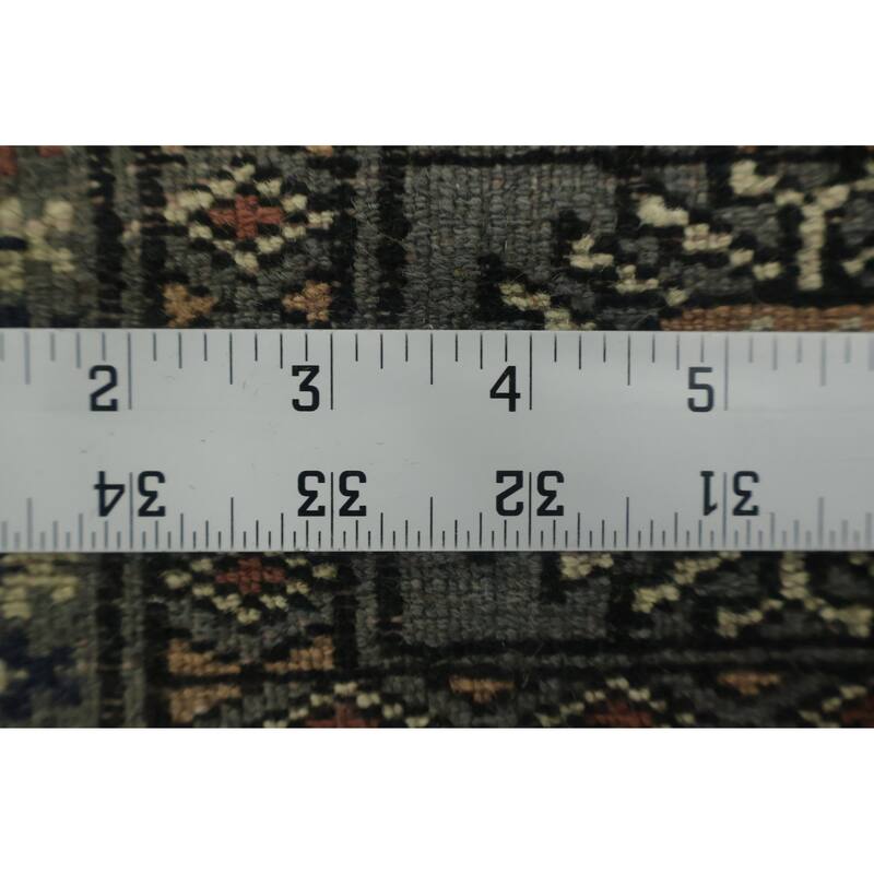 Hand Knotted Oriental 100% Wool Carpet Traditional Tribal Navy Blue & Blues Bokhara Area Rug - 5' 11'' X 4' 2''