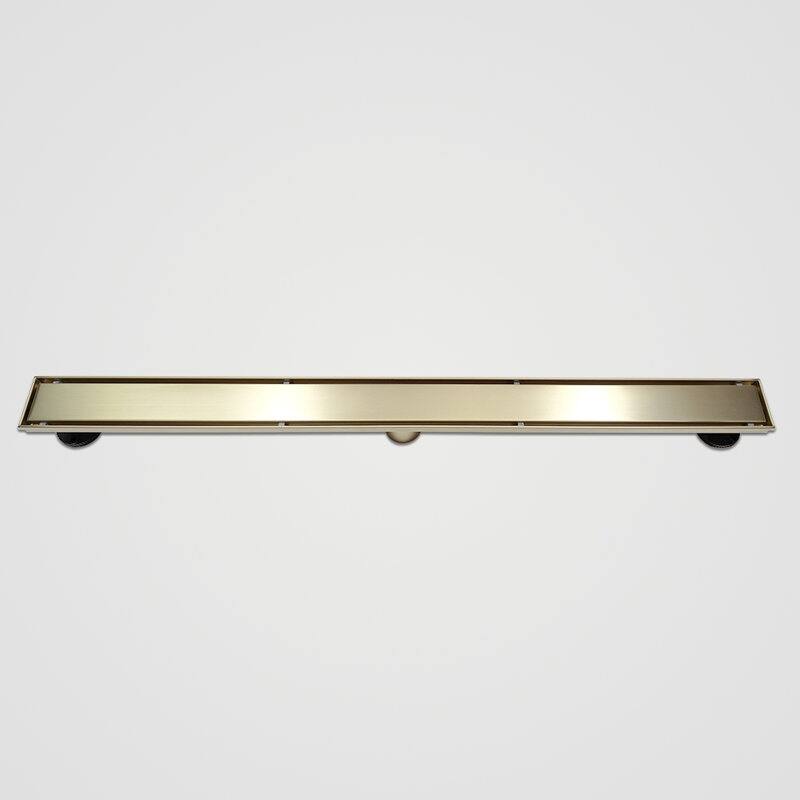 Oceanic Linear Shower Drain, Marine-grade 316 Stainless Steel, Tile-in with Hair Strainer