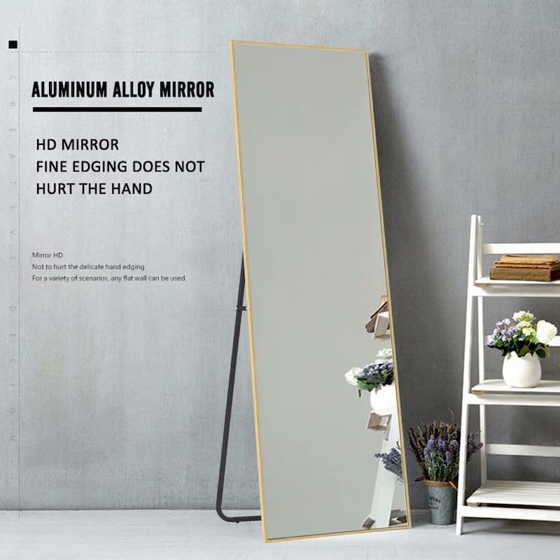 Dovelina Modern Full Length Floor Mirror - Freestanding Vanity Mirror for Bathroom or Living Space