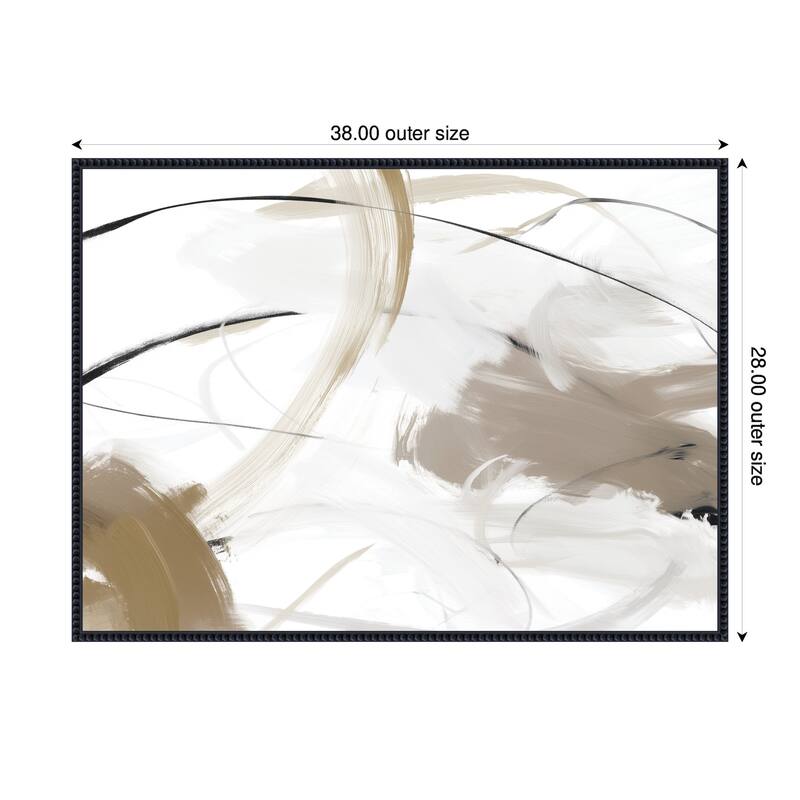 Kate and Laurel Sweeping Layers No. 3 by Amy Lighthall Framed Canvas Wall Art Print