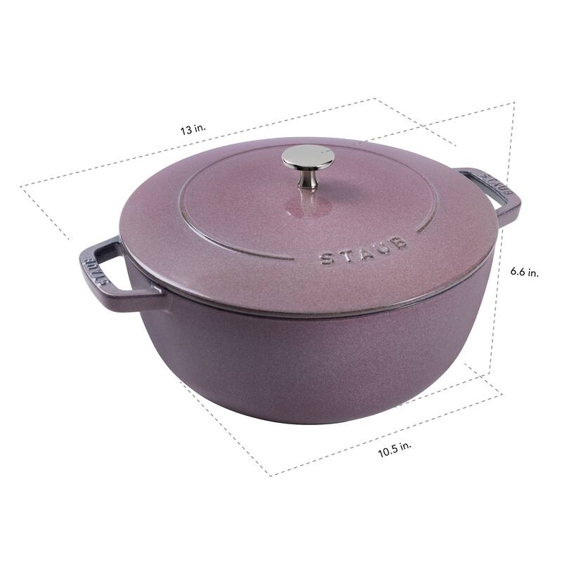Staub Cast Iron Essential French Oven, Dutch Oven, 5-quart, serves 5-6, Made in France - 5-qt