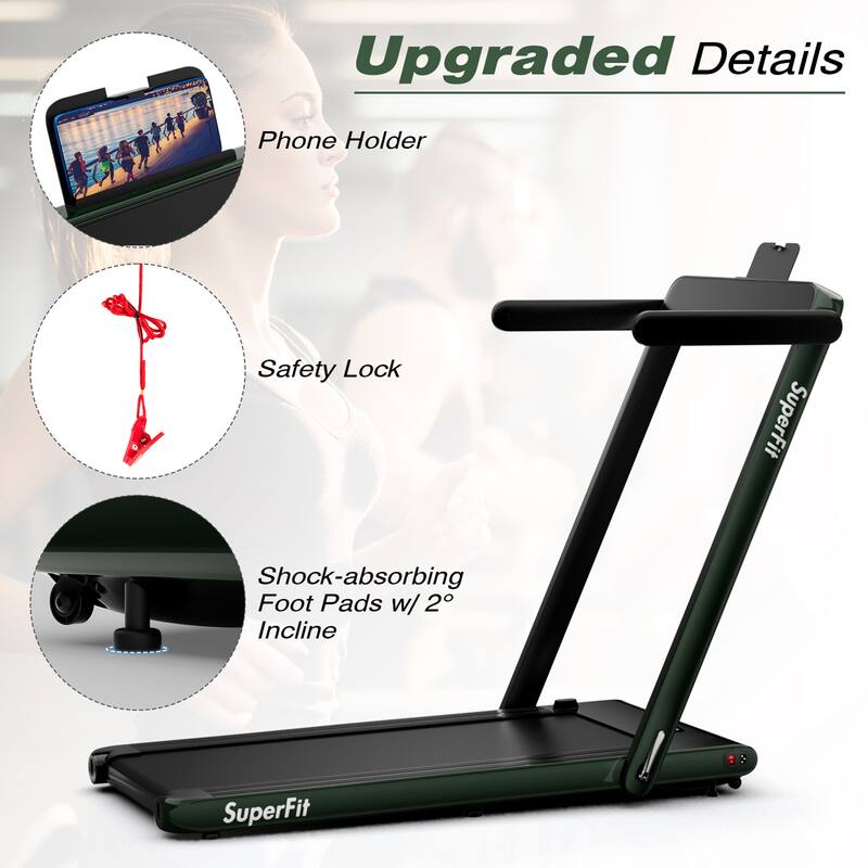 Gymax Motorized Treadmill Folding Under Desk Electric Treadmill - 49'' x 27'' x 42''