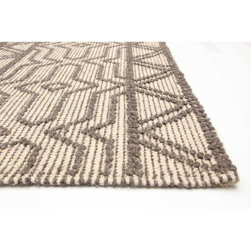 ECARPETGALLERY Braid weave Sienna Tan Wool Rug - 5'1 x 8'0