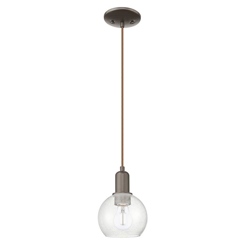 Innovations Lighting Endless Possibilities Arcadia - Athens - 1 Light 6" Cord Hung Mini Pendant - Oil Rubbed Bronze/Seedy
