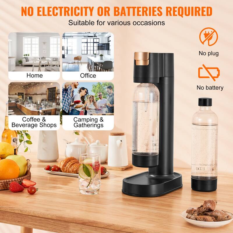 Sparkling Water Maker for Home Carbonating, Seltzer Water Starter Kit