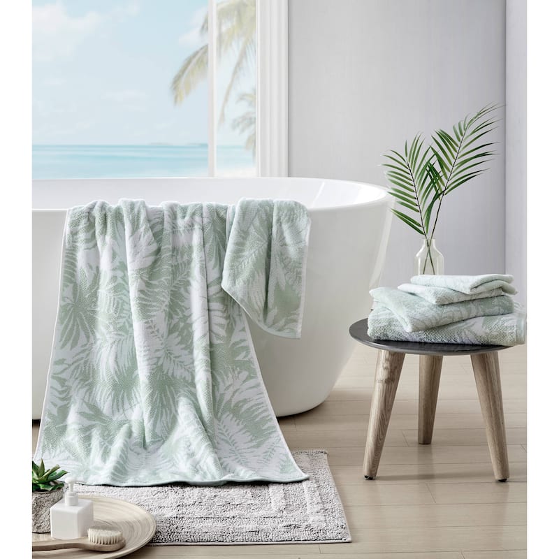 Tommy Bahama Lago Palm Green Cotton Terry Towel Set
