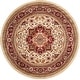 preview thumbnail 69 of 135, SAFAVIEH Lyndhurst Feryal Traditional Oriental Medallion Rug 10' Round - Ivory/Red