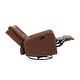 preview thumbnail 11 of 45, Jordano Genuine Leather Recliner with Metal Base by HULALA HOME