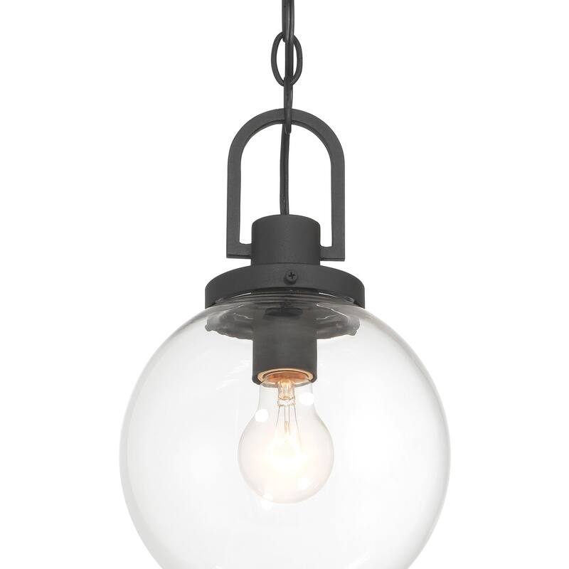 The Great Outdoors 73364 Wenston 8" Wide Outdoor Pendant with Clear