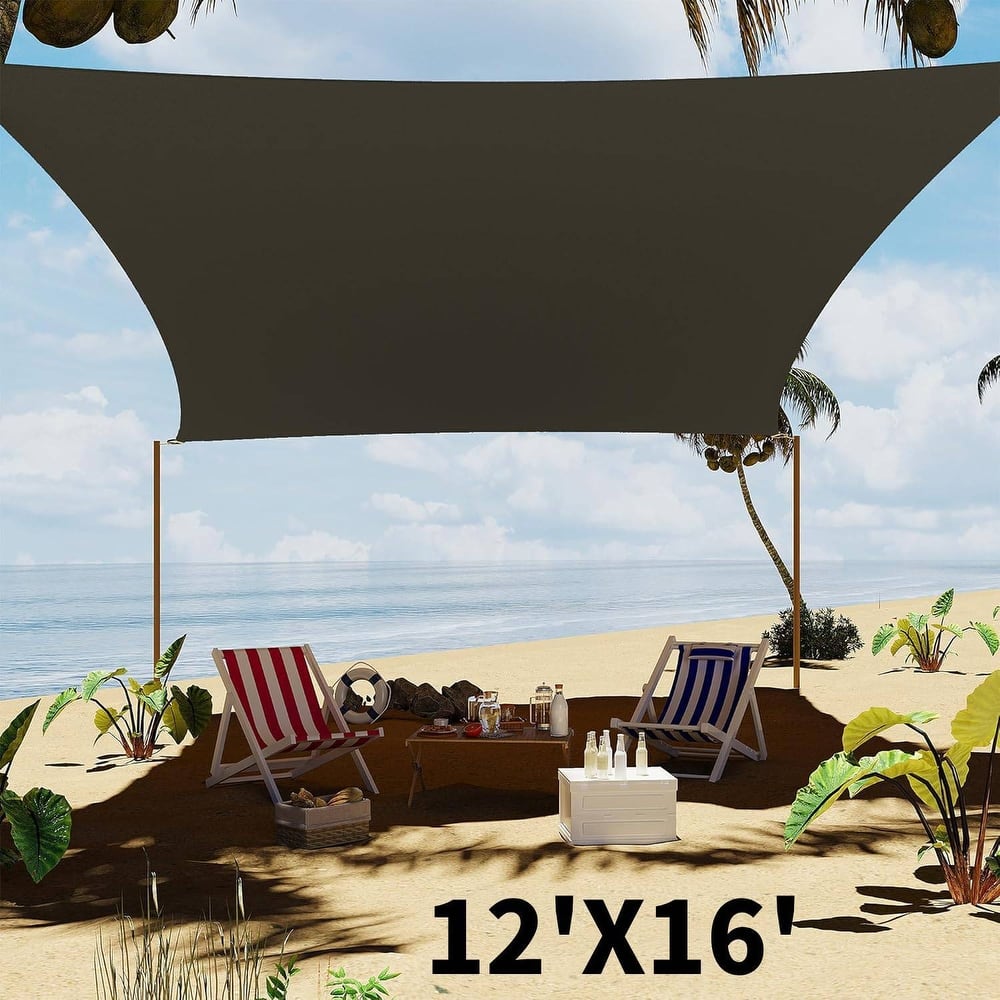 12'X16' Sun Shade Sail Shade Cloth, Sunshade for Patio, Backyard, Deck, Garden, Sand