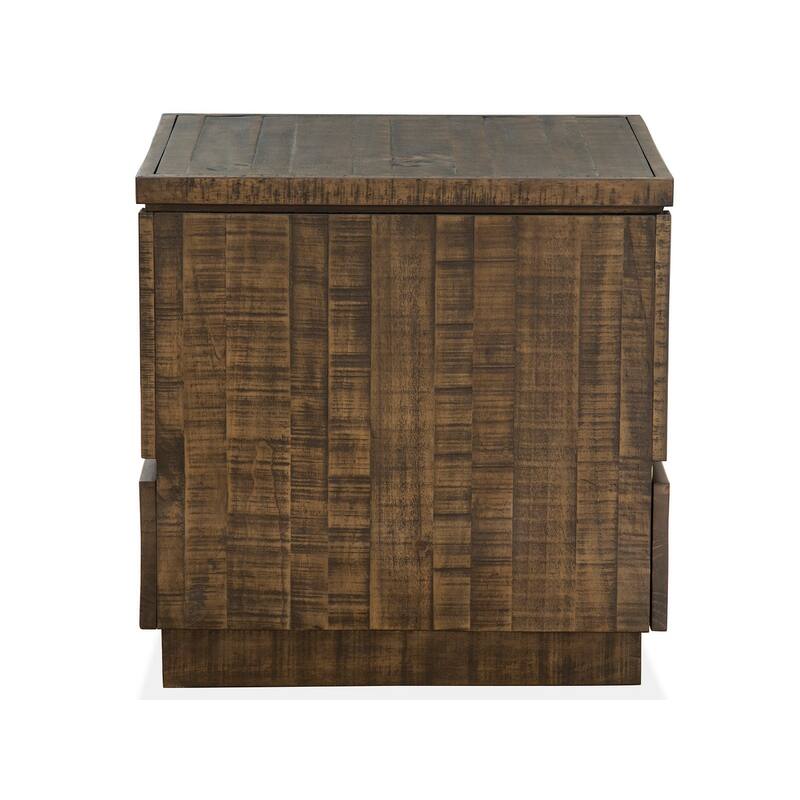 Magnussen Home Baisden Tobacco Rectangular End Table - 22''W x 24''D x 24''H