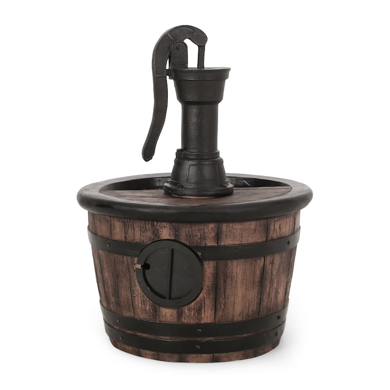 26.5" High Hand Crafted Weather Resistant Floor Fountain with Light