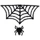 preview thumbnail 1 of 4, Lighted Spider and Web Halloween Decoration - 36" - Black - Purple LED Lights