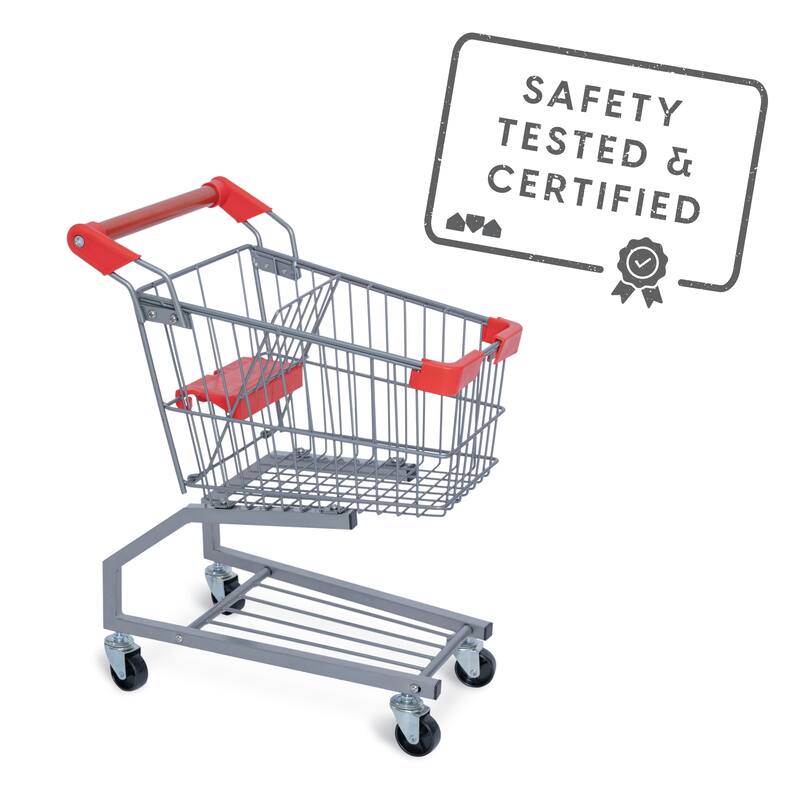Milliard Toy Shopping Cart for Kids, Toddler Shopping Cart Toy - 23" x 12" x 17"