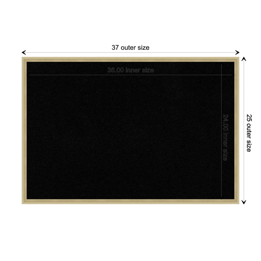 Lucie Wood Framed Black Corkboard Bulletin Board