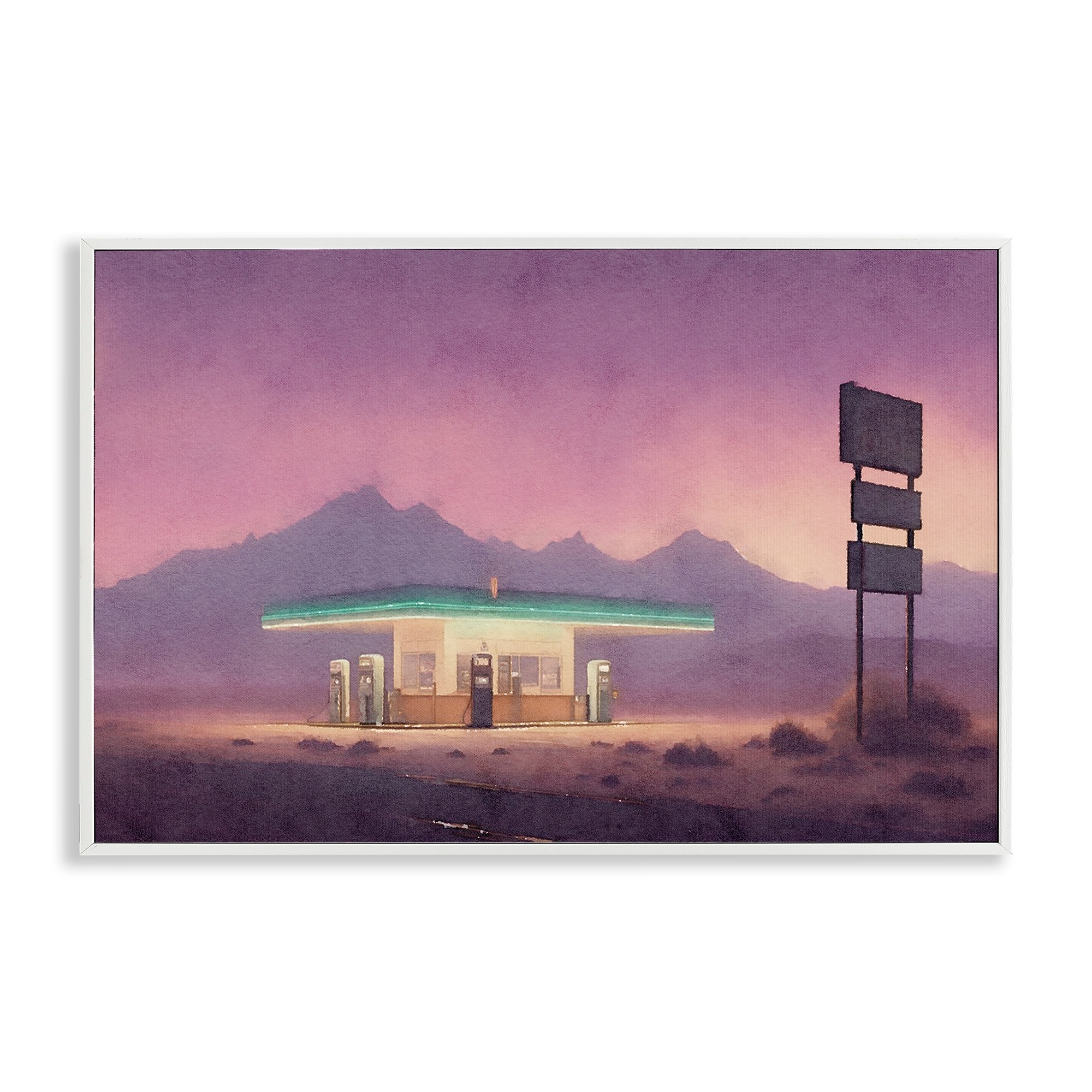 Stupell Desert Gas Station Framed Giclee Art Design By Noah Bay