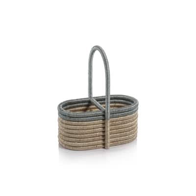 Laloma Coiled Rattan & Abaca Utensil / Wine Caddy