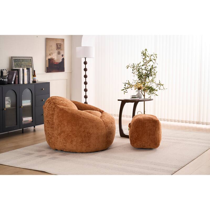 Chenille Oversized Lounger Bean Bag Chair