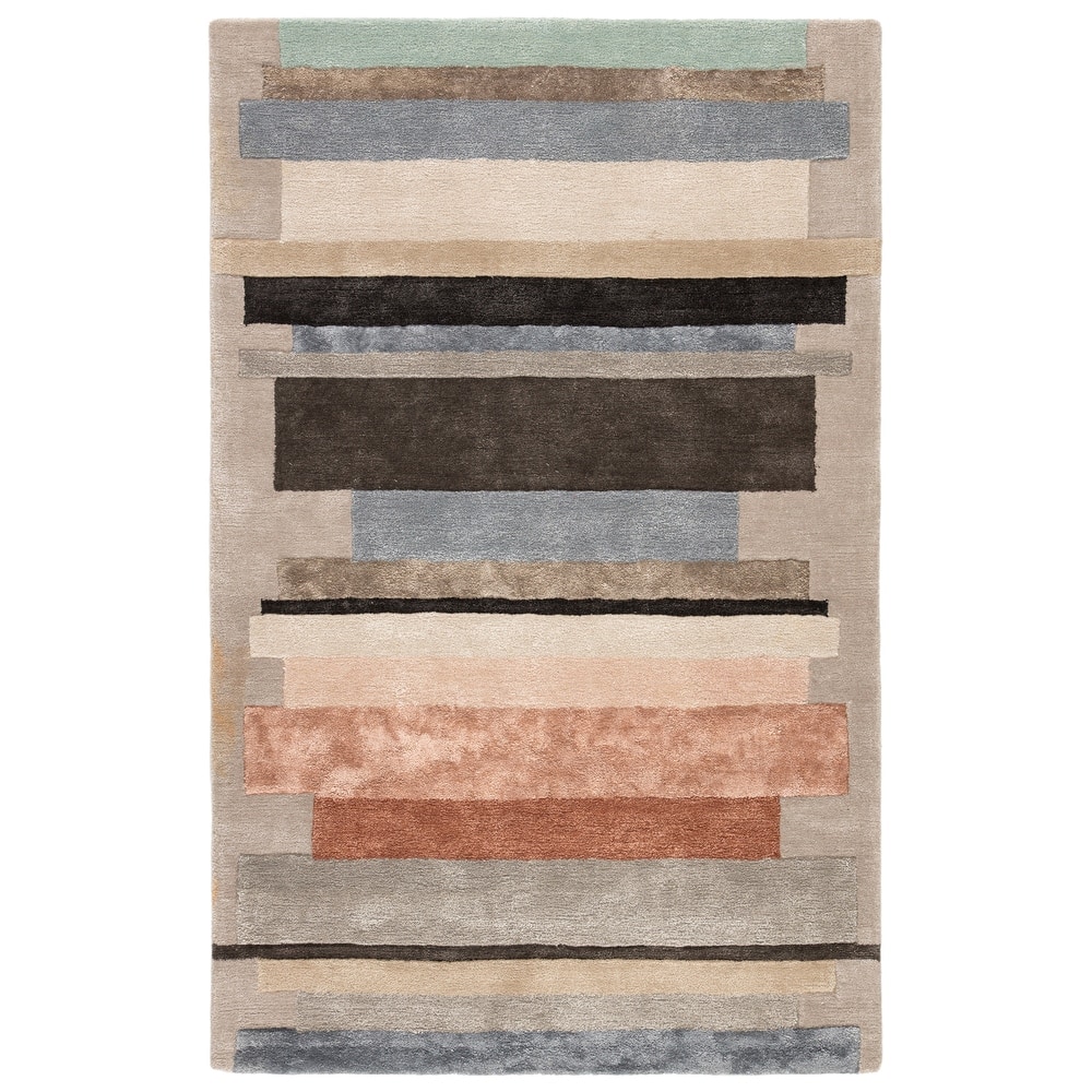 Parallel Handmade Geometric Area Rug