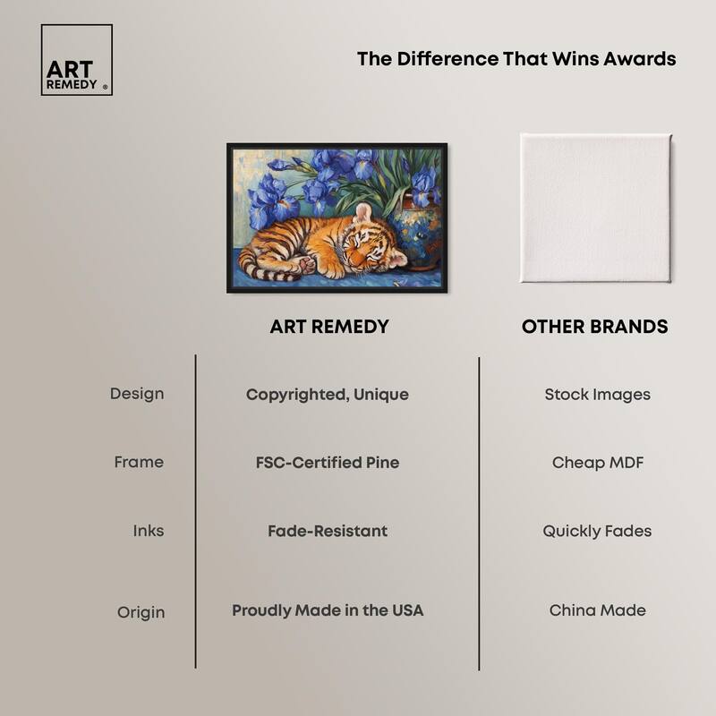 Gentle Tiger Nap Canvas by Art Remedy