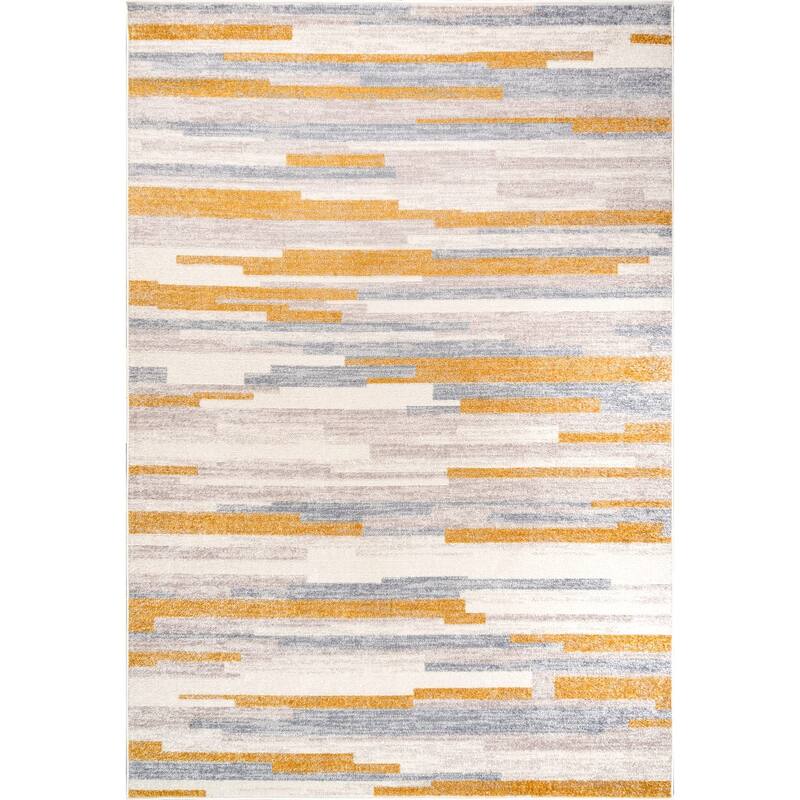 LaDole Abstract Rustic Minimalist Contemporary Runner Rug, Durable Carpet for Livingroom Hallway