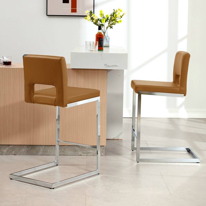 26" Counter Height Bar Stools Set of 2/3 with Metal Frame - 18"W x 23"D x 37.6"H