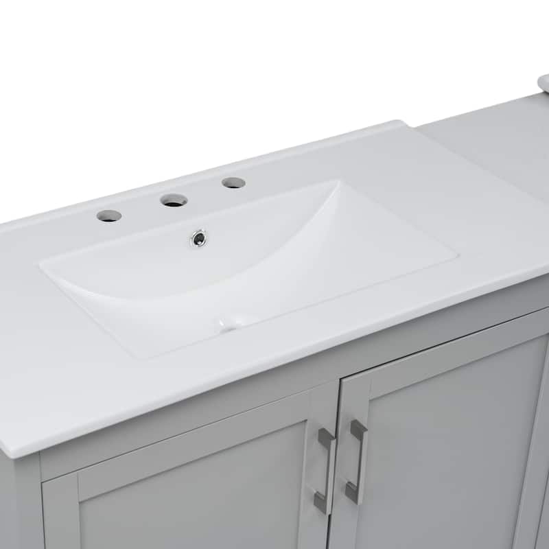 Christopher Knight Home - Vesper Ceramic Dual Sink 84" Vanity