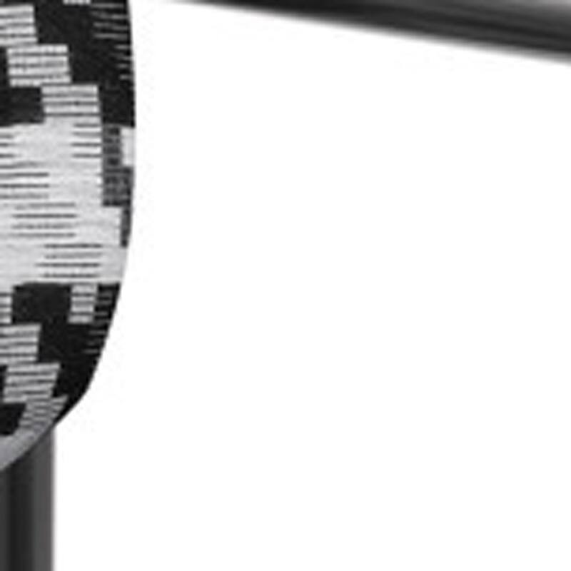HomeRoots 29" Black And White And Black Upholstered Houndstooth Arm Chair - 29' X '31.5' X '31