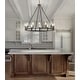 preview thumbnail 14 of 22, Gio Ring Iron Rustic Farmhouse LED Chandelier, by JONATHAN Y