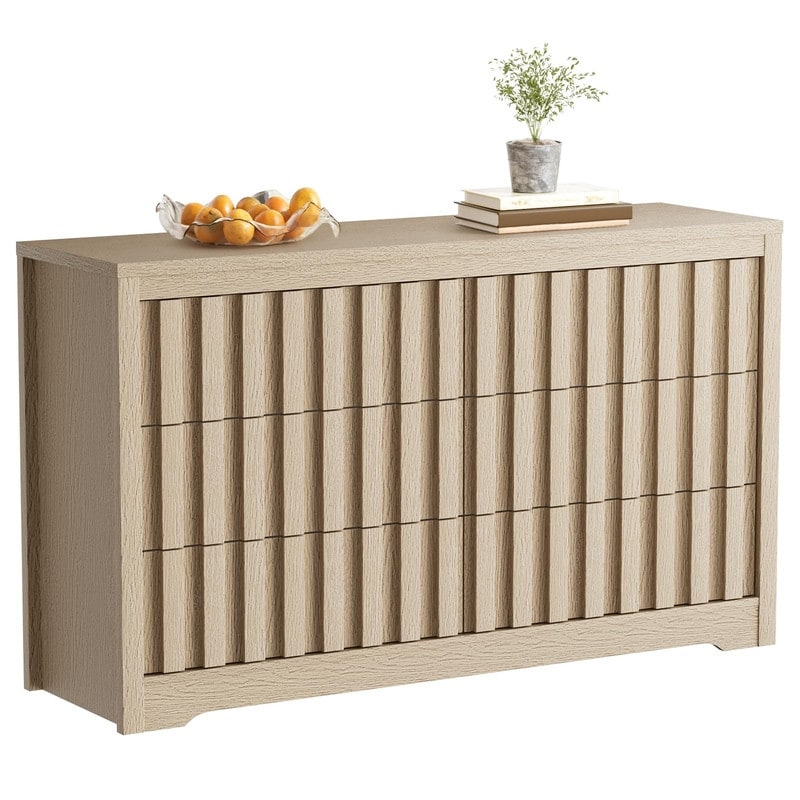 Modern Fluted Dresser for Bedroom with Drawers