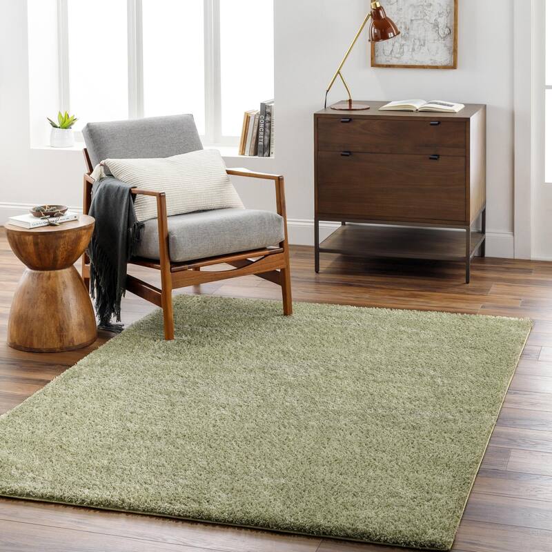 Livabliss Cloudy Shag Vibrant Solid Plush Area Rug
