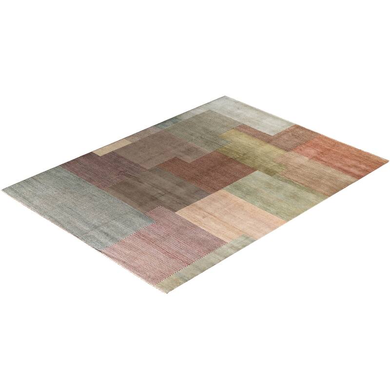 Gabbeh One-of-a-Kind Hand-Knotted Area Rug, Multicolor - 9' 1" x 12' 4"