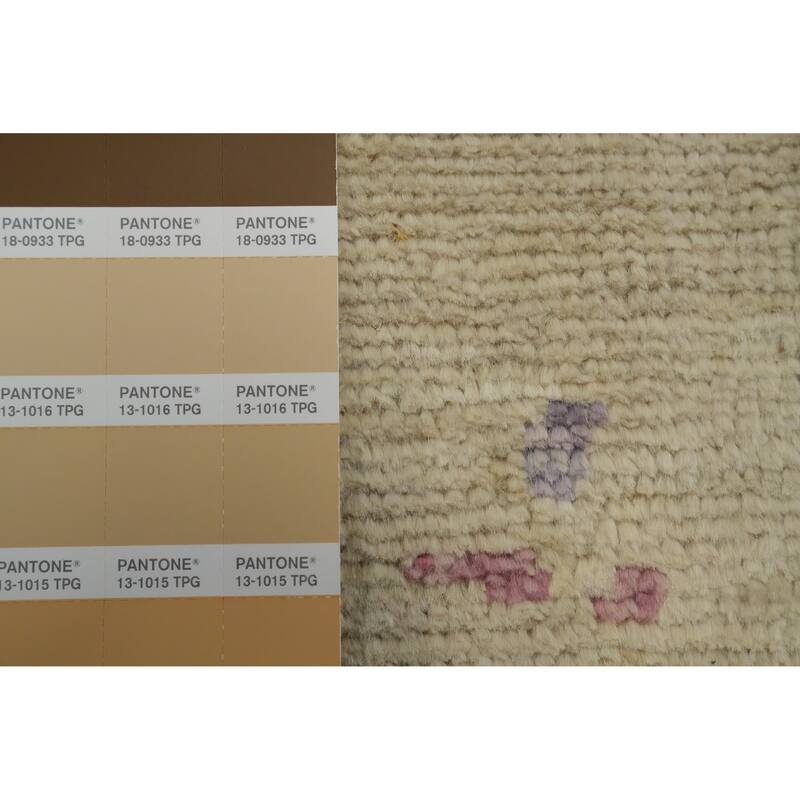Hand Knotted Oriental 100% Wool Carpet Traditional Floral Beige & Ivories Ziegler Runner Rug - 8' 3'' X 2' 7''
