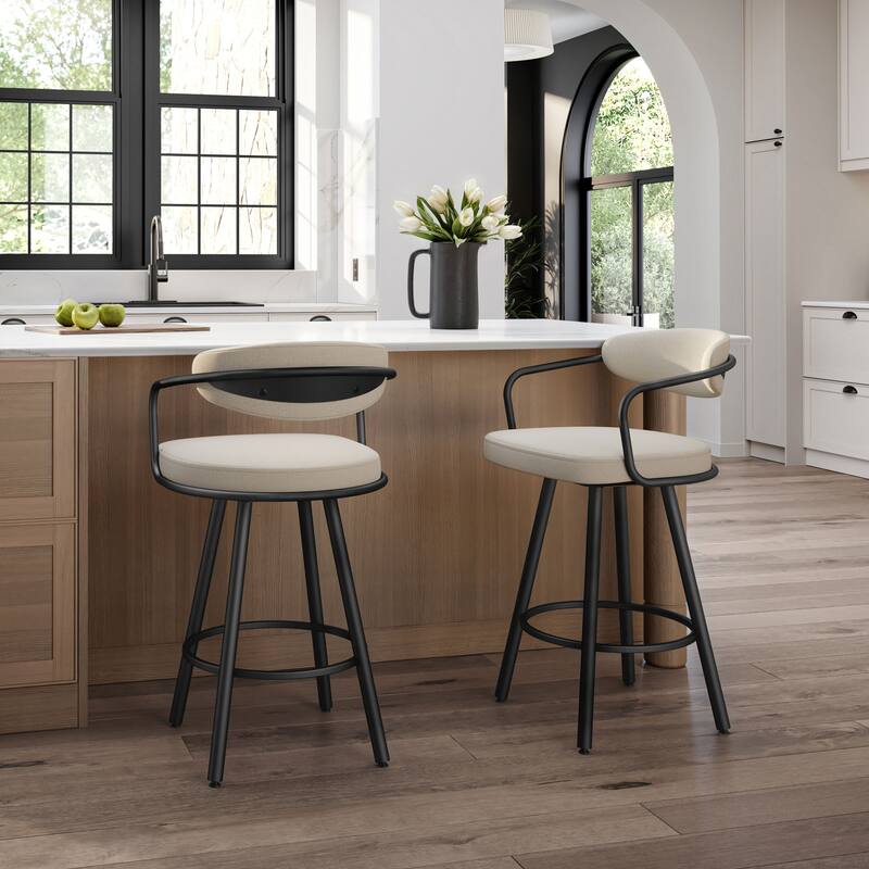 Amisco Ernesto Swivel Counter and Bar Stool with Arms
