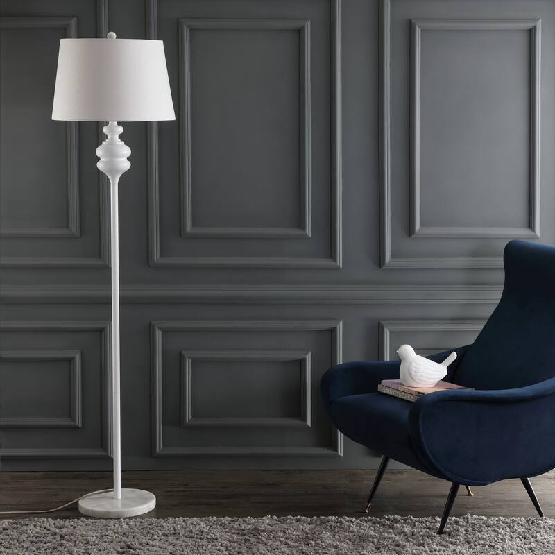SAFAVIEH Lighting Celena 68-inch Black Floor Lamp - 17"x17"x67.5" - 17Wx17Dx68H - White