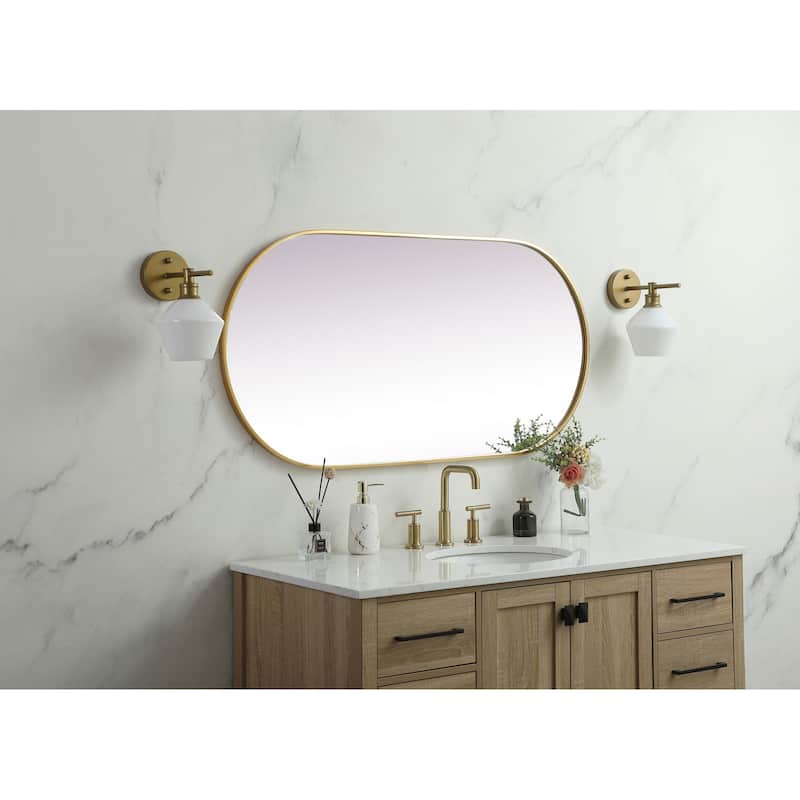 Elegant Lighting MR2A2448 Asha 24" W x 48" H Oval Framed Bathroom